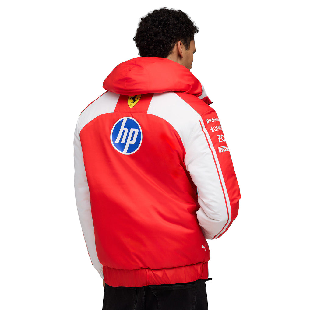 Scuderia Ferrari 2026 Team Replica Reversible Jacket | Formula 1 Hooded Waterproof Motorsport Jacket