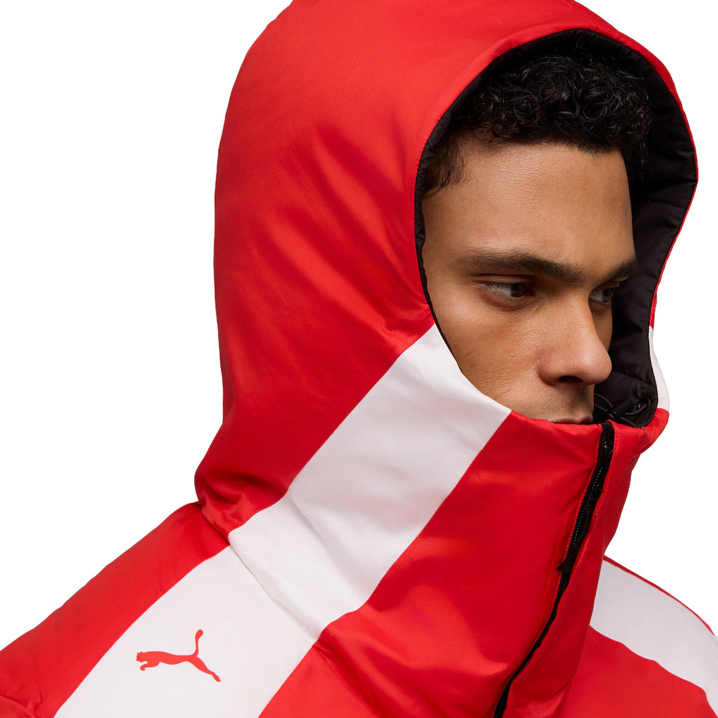 Scuderia Ferrari 2026 Team Replica Reversible Jacket | Formula 1 Hooded Waterproof Motorsport Jacket