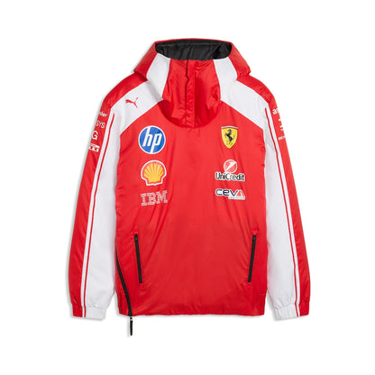 Scuderia Ferrari 2026 Team Replica Reversible Jacket | Formula 1 Hooded Waterproof Motorsport Jacket