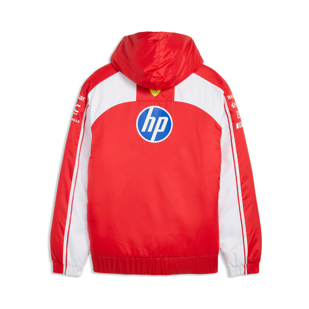 Scuderia Ferrari 2026 Team Replica Reversible Jacket | Formula 1 Hooded Waterproof Motorsport Jacket