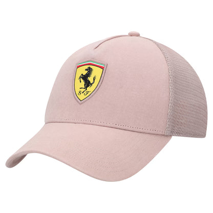 Scuderia Ferrari Puma Light Pink Trucker Cap | Adjustable Unisex Formula 1 Racing Hat