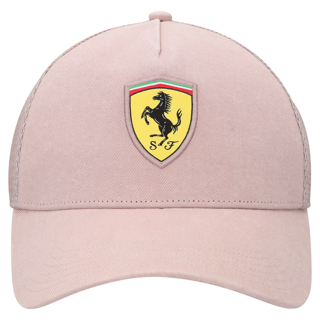 Scuderia Ferrari Puma Light Pink Trucker Cap | Adjustable Unisex Formula 1 Racing Hat