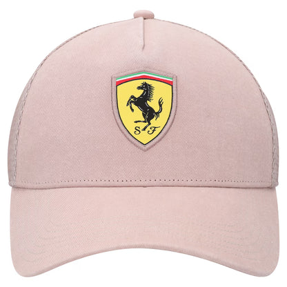 Scuderia Ferrari Puma Light Pink Trucker Cap | Adjustable Unisex Formula 1 Racing Hat
