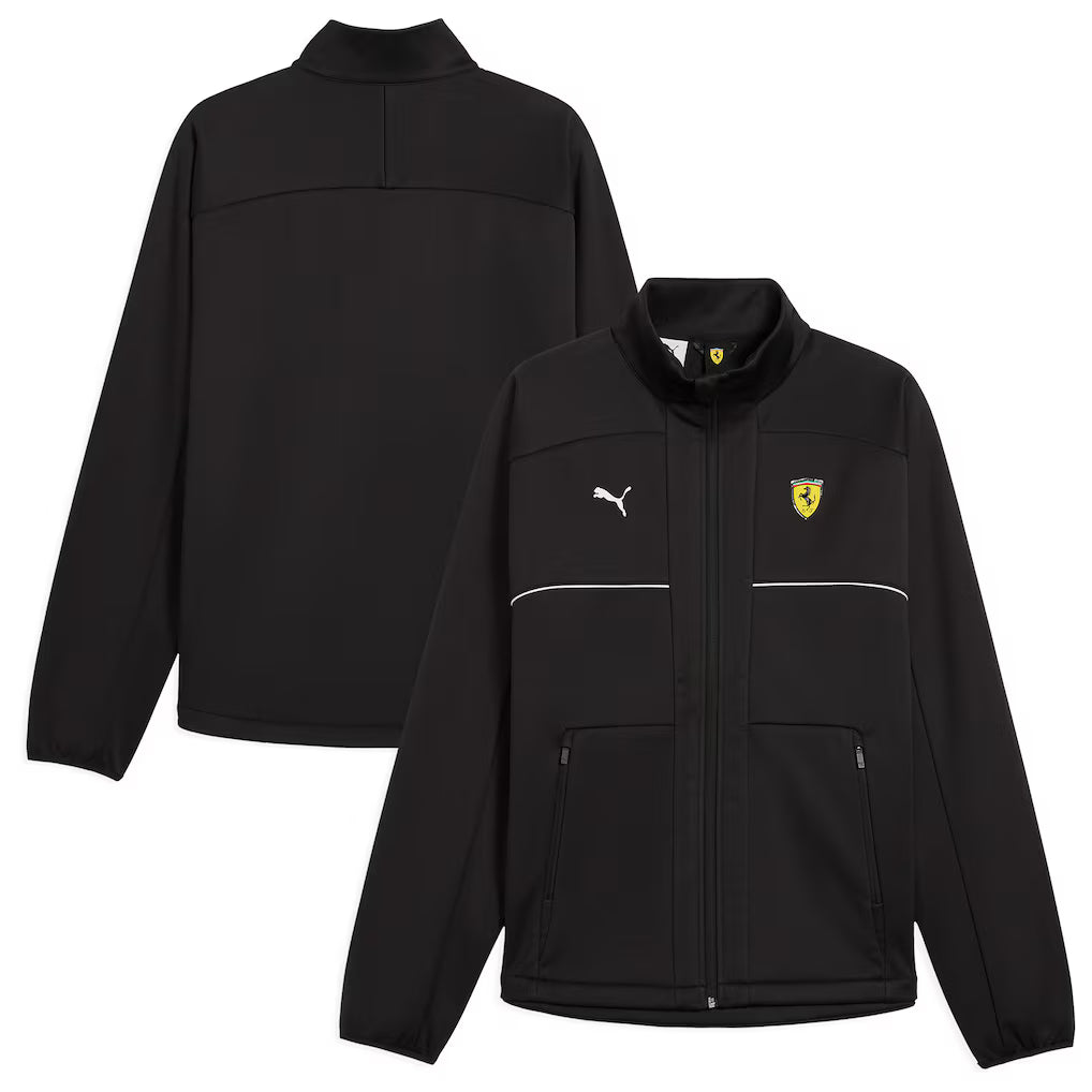 Scuderia Ferrari Puma Softshell Replica Jacket Black | Formula 1 Team Motorsport Jacket Unisex