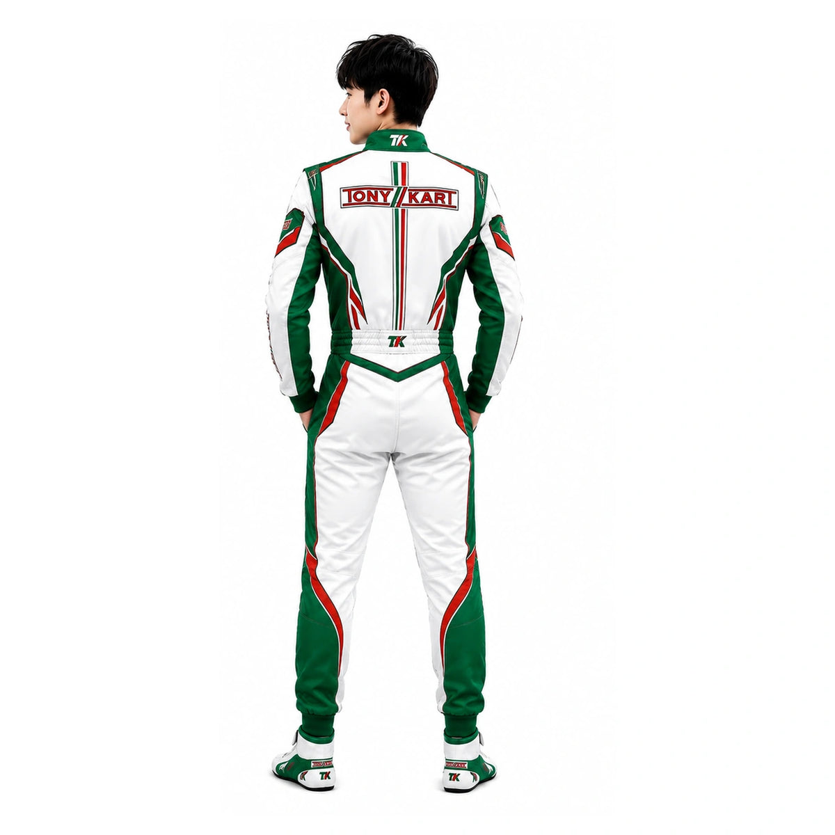 Tony Kart Racing Suit Green White Red | Professional Karting Race Suit