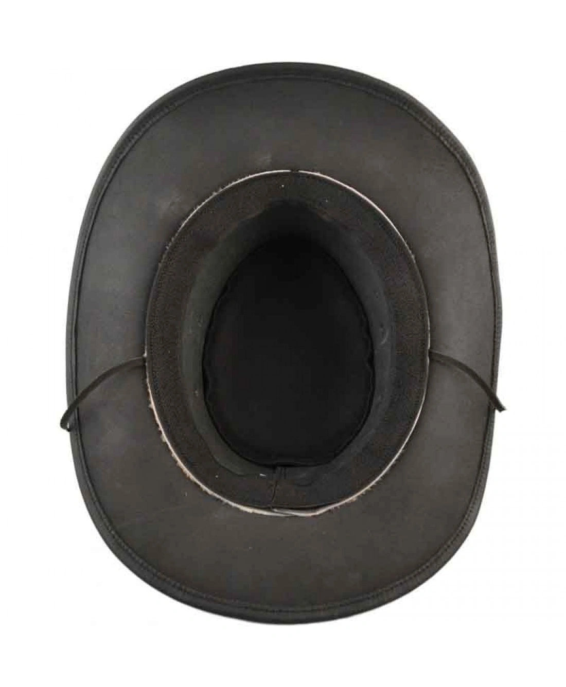 Black Leather Western Cowboy Hat with Cowhide Band – Stylish Ranch Hat